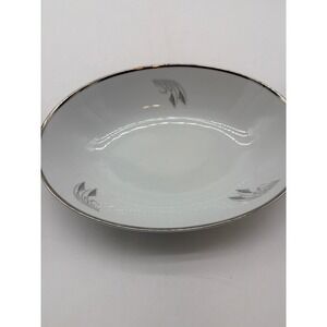 Fukagawa Arita Moon Glow (Black Plant)- Oval Serving Bowl 10.25"‎ #706 Japan